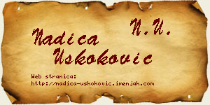 Nadica Uskoković vizit kartica